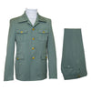 Seersucker Suit Peak Lapel Suit in Color "Mint Green " - Summer Fabric Tone on Tone Shadow Stripe By Rossiman