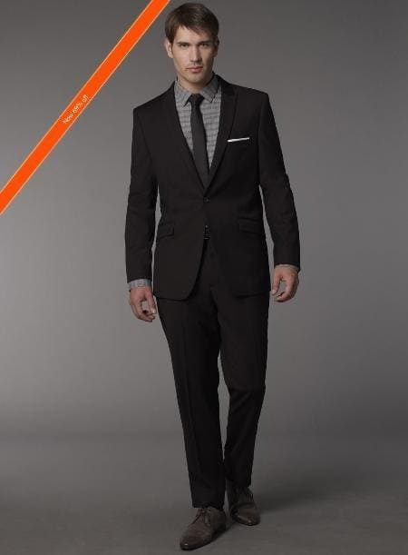 Black Fitted Suit - AlbertoNardoniStore