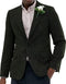 Mens Green Color Herringbone Blazer