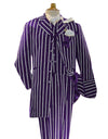 Dark Purple and White Pinstripe Zoot Suit - Gangster 1920s Pinstripe Suit - Mens  Fashion Suit