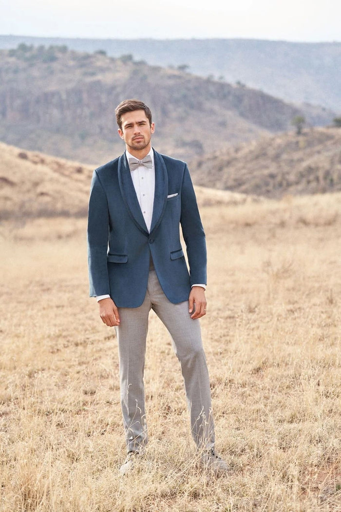Velvet Blazer - Mens Blazer - Dinner Jacket + 'Venice' Deep Aqua Velvet Dinner Jacket - Separates