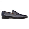 Men's Deerskin Blue Penny Loafer By Mezlan Made In Spain Brand