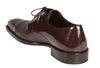 Men’s Burgundy Cap Toe Dress Shoes by Mezlan – Deerskin & Calfskin Lace-Up Oxfords Made in Spain