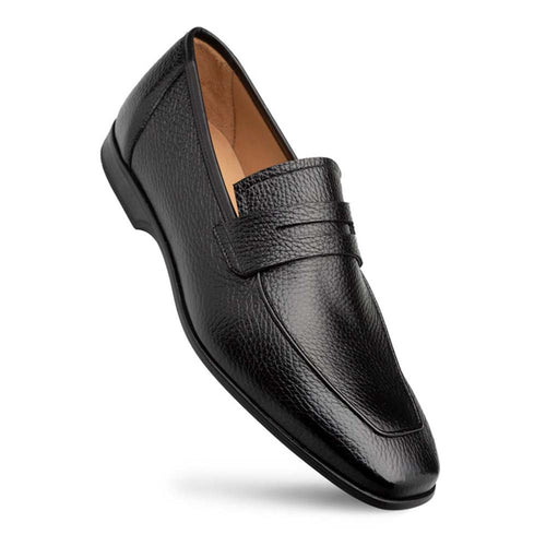 Men’s Mezlan Black Penny Loafer – Genuine Deerskin Leather, Handmade in Spain