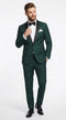Men’s Dark Green Hunter Green Tuxedo with Black Shawl Collar, Formal Wedding Prom Suit