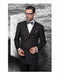 Double breasted Pinstripe Suit - Statement Confidence Black Double Breasted Pinstripe Men's Wool Italian Design Suit - AlbertoNardoniStore