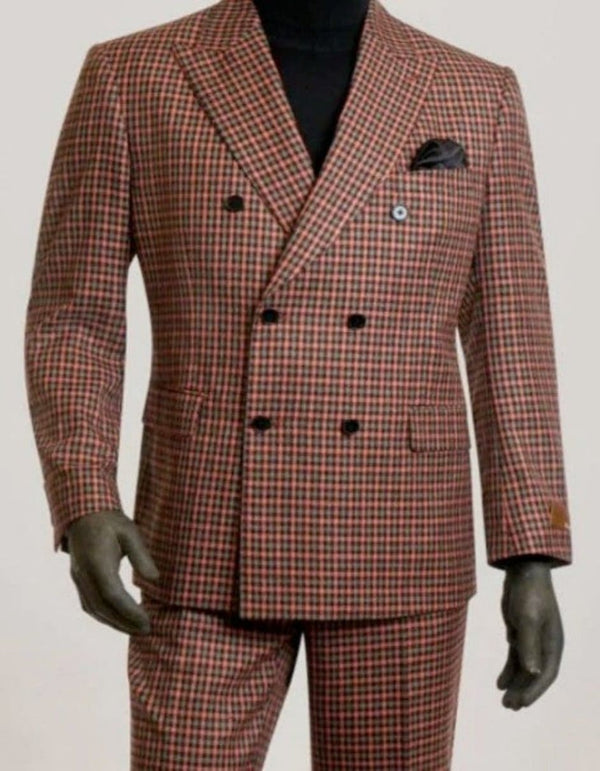 Harvey Suit Clothing Line - Plaid Checkered Patterned Suit