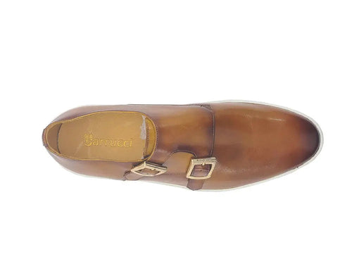 Men's Double Monk Strap Leather Sneaker – Smart Casual Hybrid