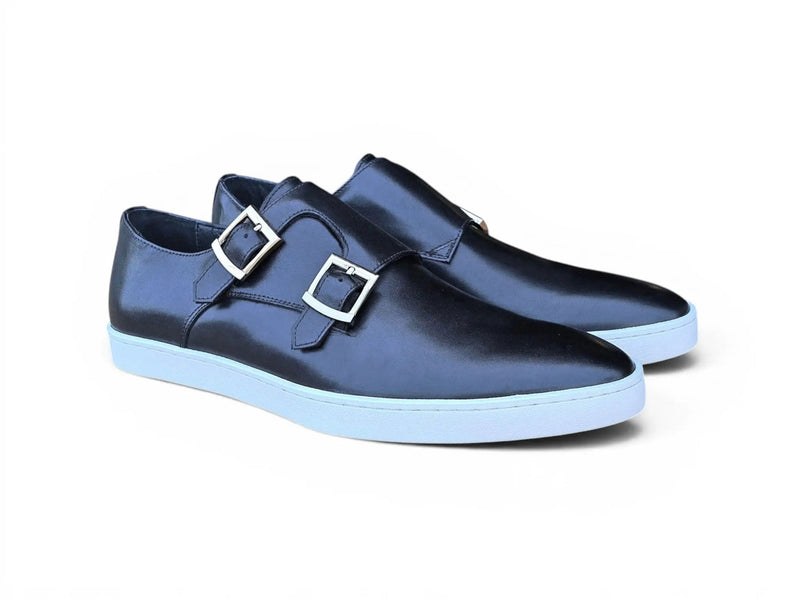 Carrucci Leather Double Monk Strap Sneaker