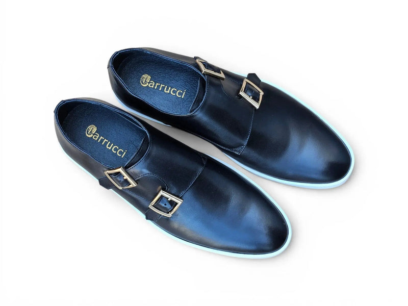 Carrucci Leather Double Monk Strap Sneaker