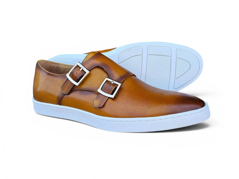 Carrucci Leather Double Monk Strap Sneaker