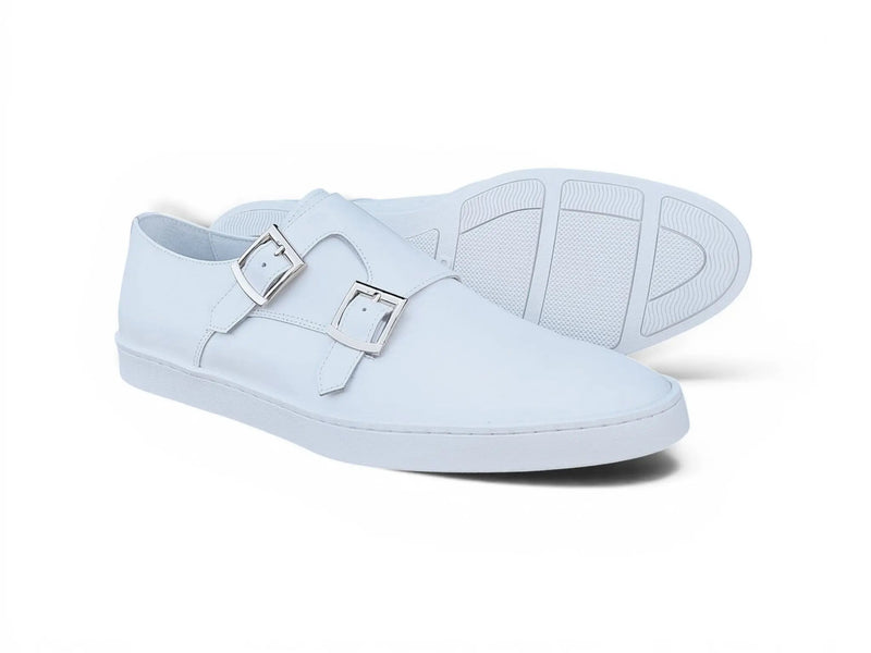 Carrucci Leather Double Monk Strap Sneaker