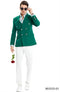 Mens Green Color Six Button Blazer