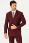  Double Breasted Suit in Burgundy