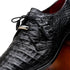 Marco Di Milano Lacio Men's Shoes Black Genuine Caiman Crocodile Dress Derby Oxfords