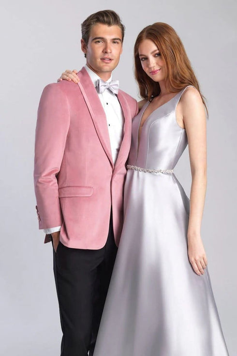 Velvet Blazer - Mens Blazer - Dinner Jacket "Venice" Dusty Rose Velvet Dinner Jacket - Separates