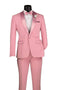 Dusty Rose Pink Tuxedo for Men – One Button Satin Lapel Wedding Prom Suit with Bow Tie