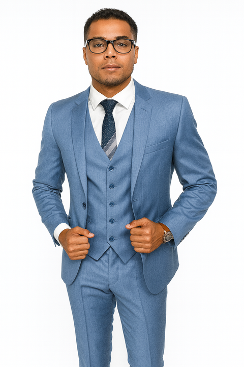 Dusty Blue Groomsmen Suits - Dusty Blue Suits