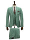 Mens Giovanni Testi Mint 3 Piece Suit – Modern Fit 2 Button Notch Lapel with Pick Stitching & Flex Waist Pants