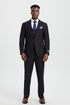 Mens Stacy Adams Suit - Stacy Adams Suit Men's Designer Two Button Vested Basic Suit - Black