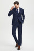 Mens Stacy Adams Suit - Stacy Adams Suit Men's Two Button Vested Designer Suit - Navy Blue