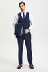 "Mens Stacy Adams Suit - Stacy Adams  Suit Men's Two Button Vested Designer Suit - Navy Blue"