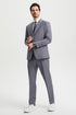 Mens Stacy Adams Suit - Stacy Adams Suit Men's Two Button Vested Designer Suit - Medium Grey