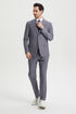 Mens Stacy Adams Suit - Stacy Adams Suit Men's Two Button Vested Designer Suit - Medium Grey