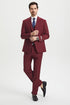 Mens Stacy Adams Suit - Stacy Adams Suit Men's Designer Suit - Two Button Vested in Burgundy