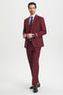 Mens Stacy Adams Suit - Stacy Adams Suit Men's Designer Suit - Two Button Vested in Burgundy