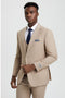 Mens Stacy Adams Suit - Stacy Adams Suit Men's Designer Two Button Vested Suit in Tan