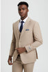 Mens Stacy Adams Suit - Stacy Adams Suit Men's Designer Two Button Vested Suit in Tan