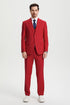 Mens Stacy Adams Suit - Stacy Adams Suit Men's Designer Suit - Two Button Vested in Red