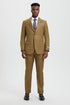 "Mens Stacy Adams Suit - Stacy Adams  Suit Men's Sharkskin Suit - Two Button Vested in Light Mustard"