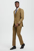 "Mens Stacy Adams Suit - Stacy Adams  Suit Men's Sharkskin Suit - Two Button Vested in Light Mustard"