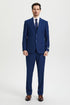 Mens Stacy Adams Suit - Stacy Adams Suit Men's Two Button Vested Designer Suit in Indigo Blue