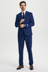 "Mens Stacy Adams Suit - Stacy Adams Suit Men's Two Button Vested Designer Suit in Indigo Blue"