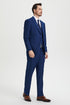 Mens Stacy Adams Suit - Stacy Adams Suit Men's Two Button Vested Designer Suit in Indigo Blue