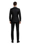 Mens One Button Satin Trim Shawl Tuxedo in Black & White