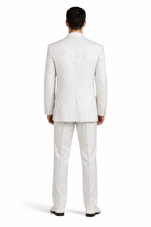 Western Suits For Wedding - Western Tuxedo - Cowboy Tuxedo White