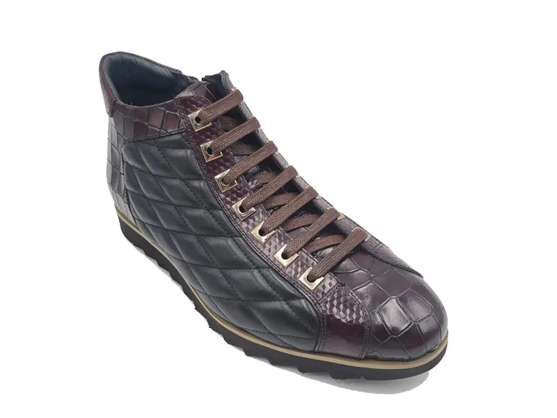 Carrucci Embossed Alligator High Top