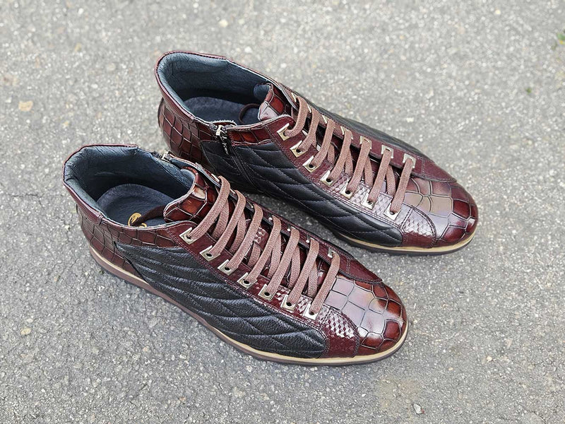 Carrucci Embossed Alligator High Top