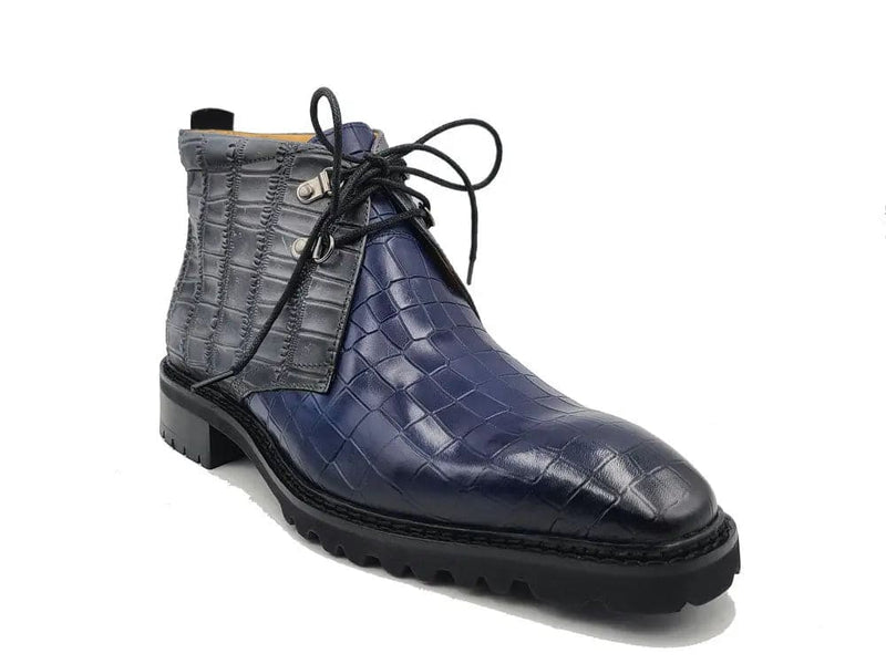 Carrucci Embossed Chukka Boot Lug Sole