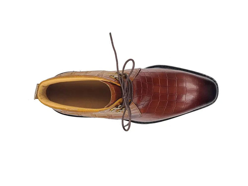 Carrucci Embossed Chukka Boot Lug Sole