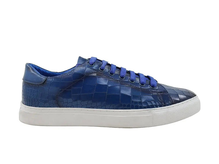 Carrucci Embossed Leather Sneaker - Luxury Fashion Shoe