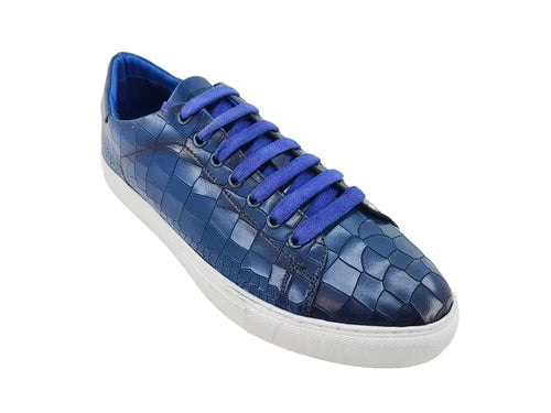 Men’s Embossed Leather Casual Fashion Sneaker