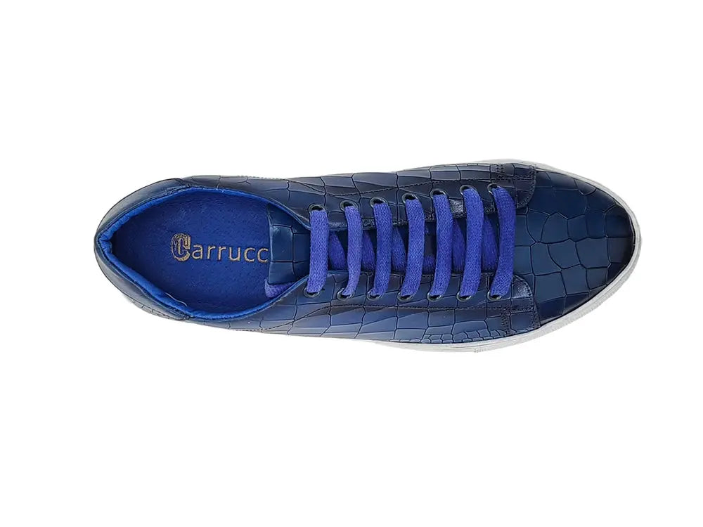 Men’s Embossed Leather Casual Fashion Sneaker