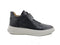 Menâ€™s Embossed Leather Mid-Top Sneakers
