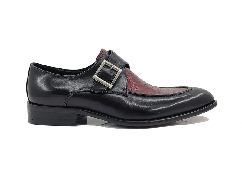 Carrucci Alligator Embossed Leather Derby