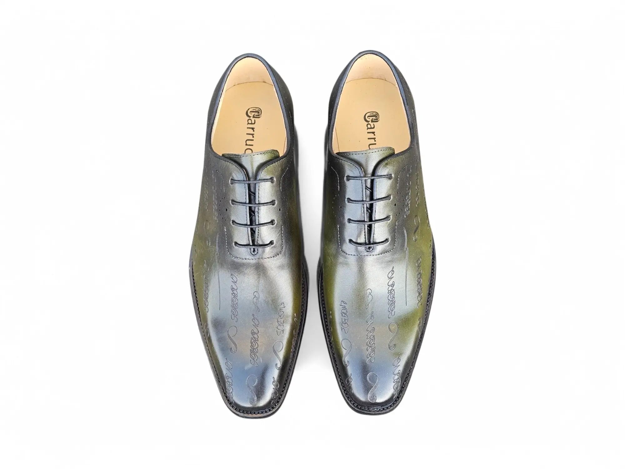 Men's Embossed Leather Wholecut Oxford Shoes